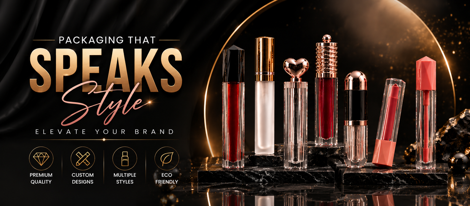 Packaging that speaks style — premium lip gloss containers